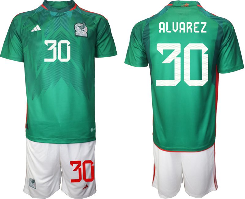 Men 2022 World Cup National Team Mexico home green 30 Soccer Jerseys